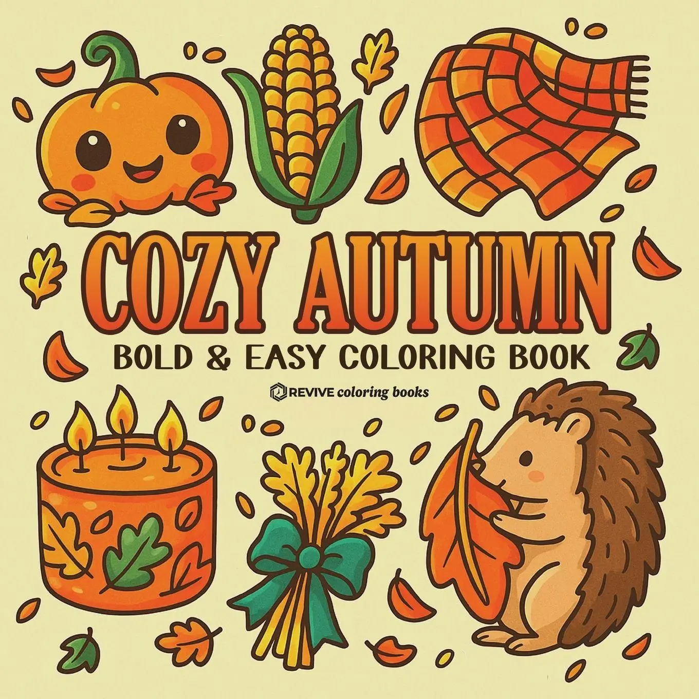 Cover: 9781834121352 | Bold &amp; Easy Cozy Autumn Coloring Book | Revive Coloring Books | Buch