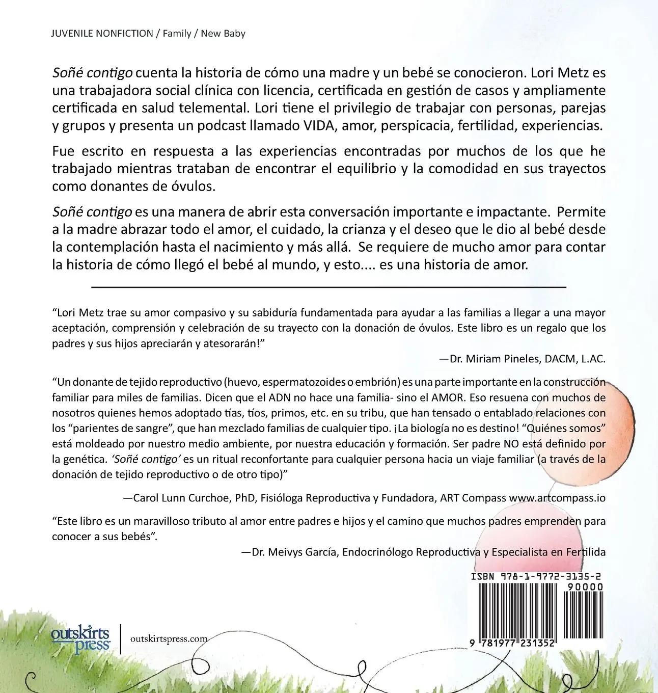 Rückseite: 9781977231352 | Soñé Contigo | La historia de un bebé producto de un donante de óvulos