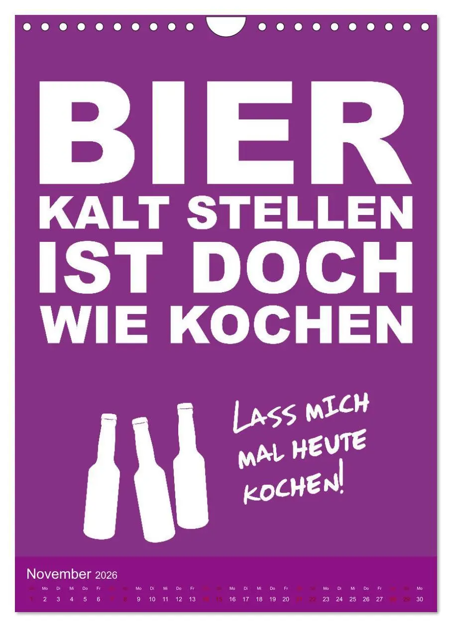 Bild: 9783516371352 | BIER Wandkalender -Trinken mit Stil (Wandkalender 2026 DIN A4...