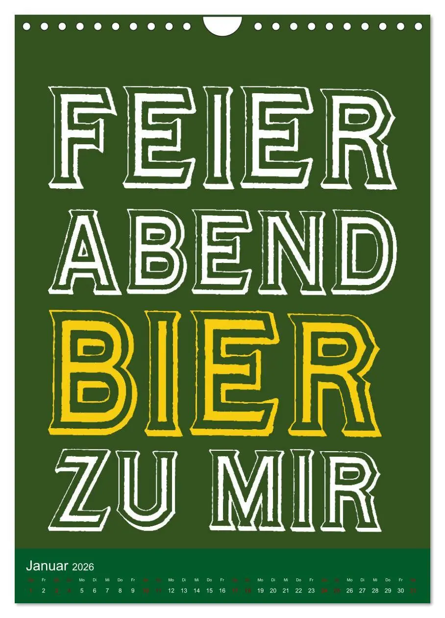 Bild: 9783516371352 | BIER Wandkalender -Trinken mit Stil (Wandkalender 2026 DIN A4...