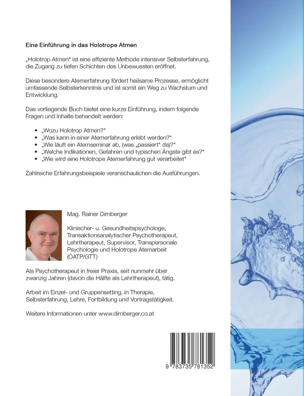 Rückseite: 9783735781352 | Holotropes Atmen | Rainer Dirnberger | Taschenbuch | 92 S. | Deutsch