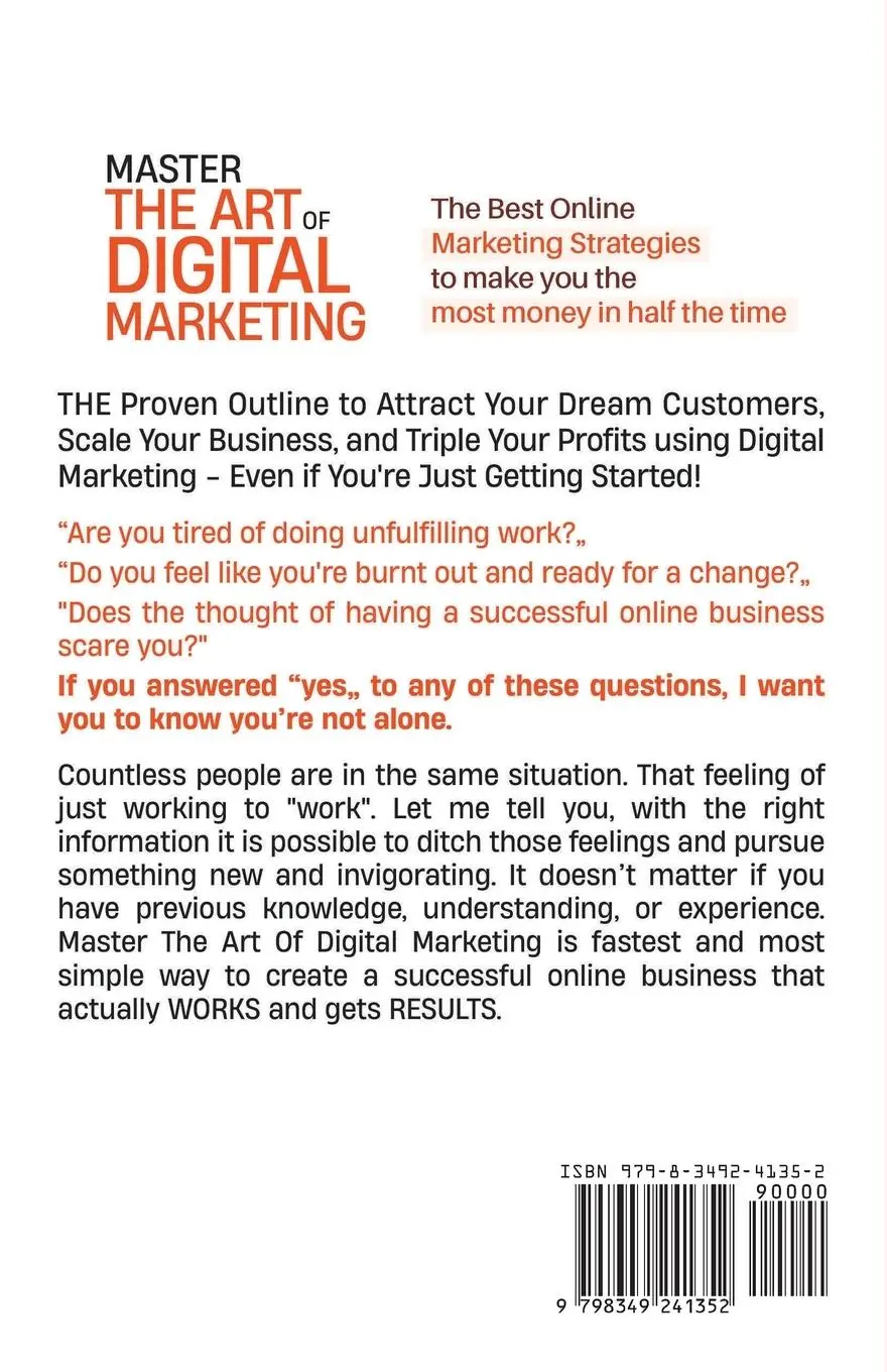 Rückseite: 9798349241352 | Master The Art of Digital Marketing | Amelia Koonjbeharry | Buch