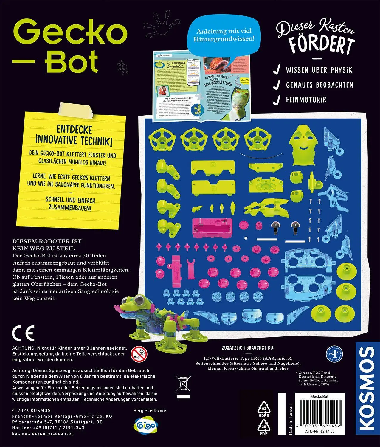 Rückseite: 4002051621452 | Gecko-Bot | Experimentierkasten | Spiel | 621452 | Deutsch | 2026
