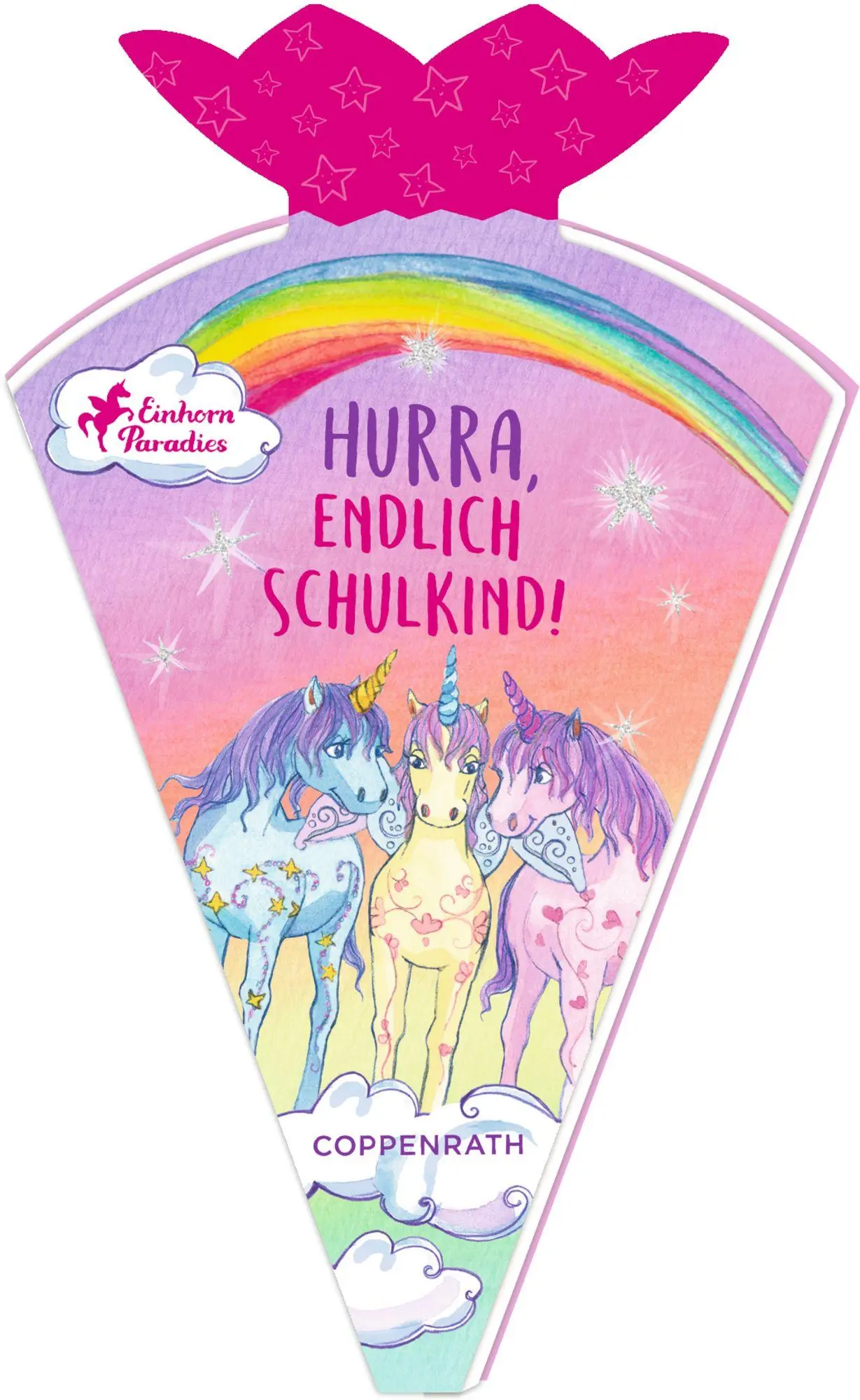 Cover: 4050003971452 | Mini-Schultütenbuch - Hurra, endlich Schulkind! | Einhorn Paradies