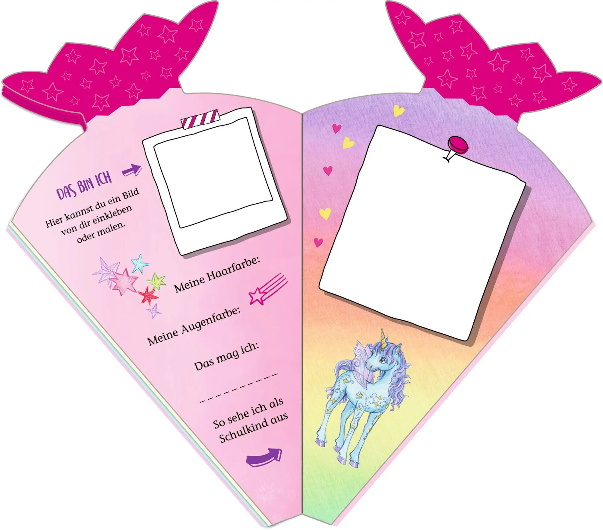 Bild: 4050003971452 | Mini-Schultütenbuch - Hurra, endlich Schulkind! | Einhorn Paradies