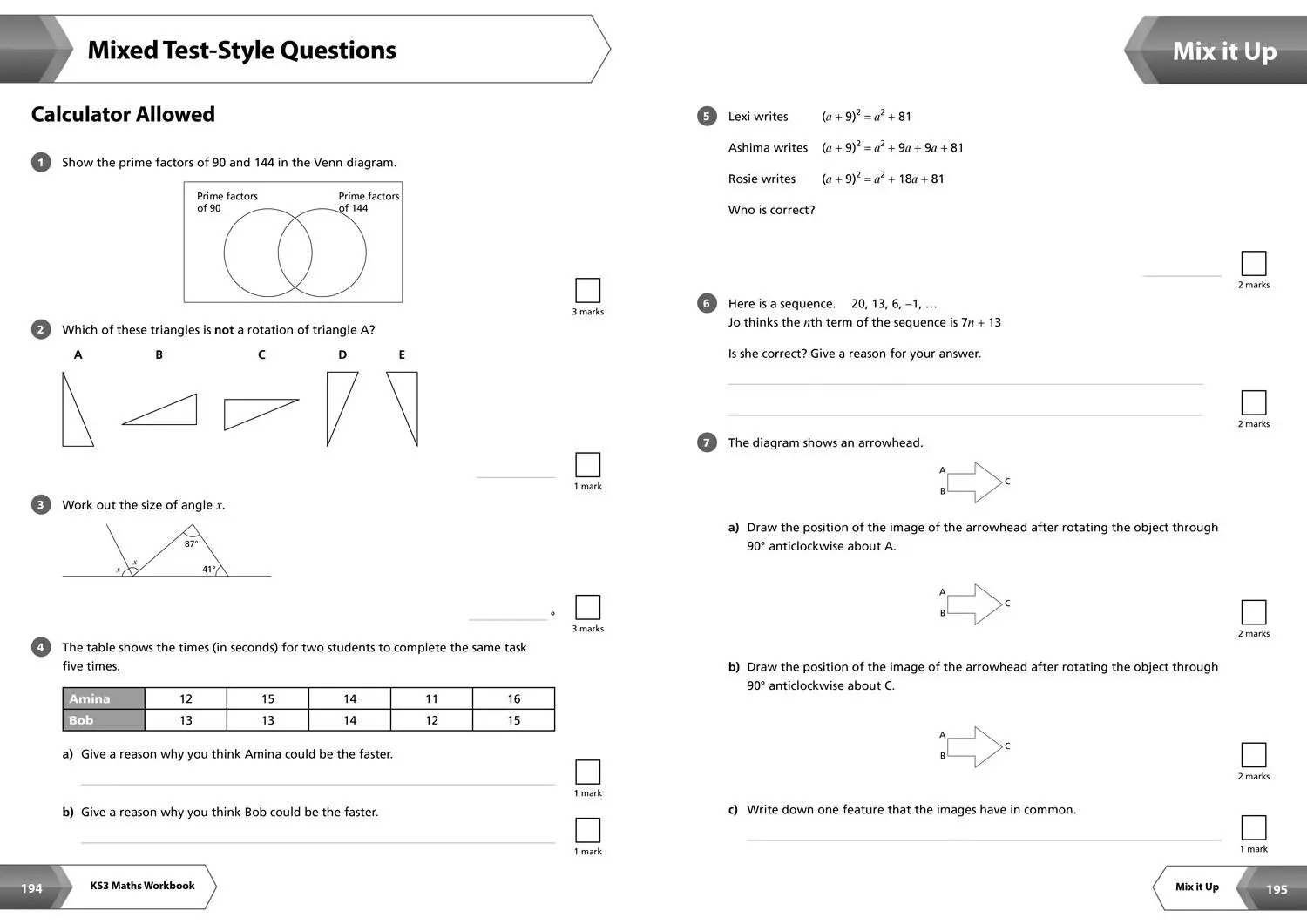 Bild: 9780008551452 | Ks3 Maths Higher Level All-In-One Complete Revision and Practice | Ks3