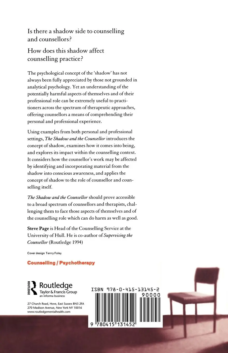 Rückseite: 9780415131452 | The Shadow and the Counsellor | Steve Page | Taschenbuch | Englisch