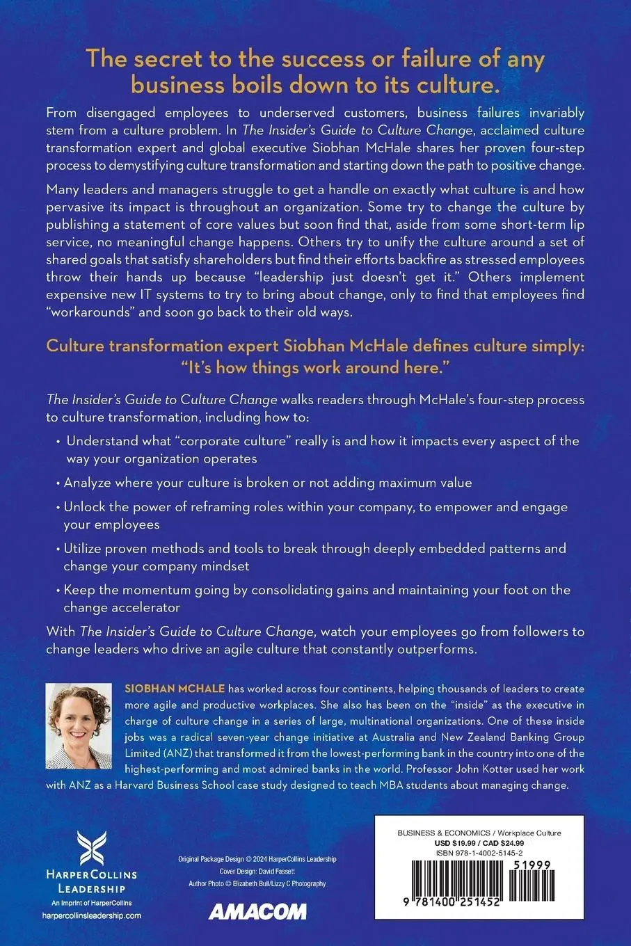 Rückseite: 9781400251452 | The Insider's Guide to Culture Change | Siobhan McHale | Taschenbuch