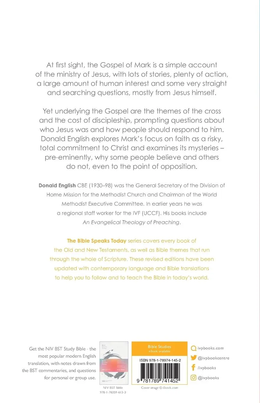 Rückseite: 9781789741452 | The Message of Mark | Donald English | Taschenbuch | Englisch | 2020