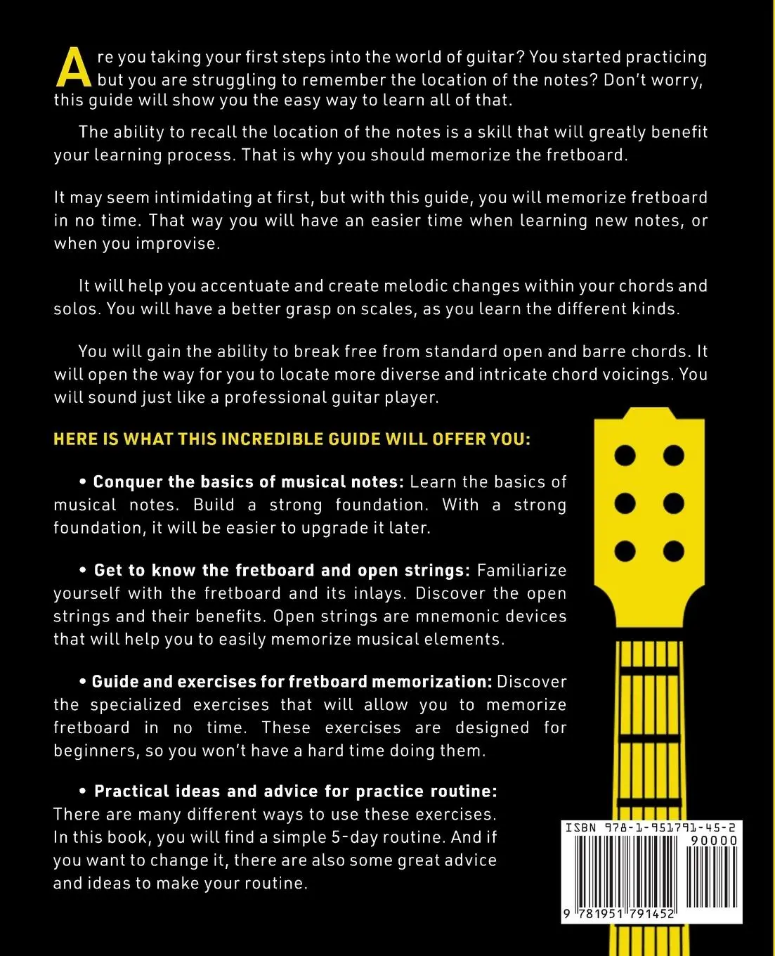Rückseite: 9781951791452 | Guitar Fretboard | The Simple Method to Memorize the Fretboard | Buch