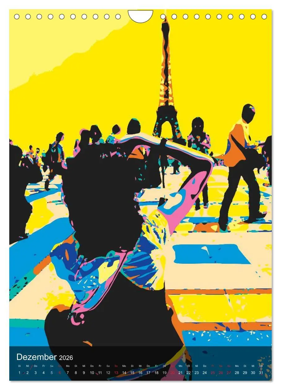Bild: 9783516431452 | Paris pop-art (Wandkalender 2026 DIN A4 hoch), CALVENDO Monatskalender