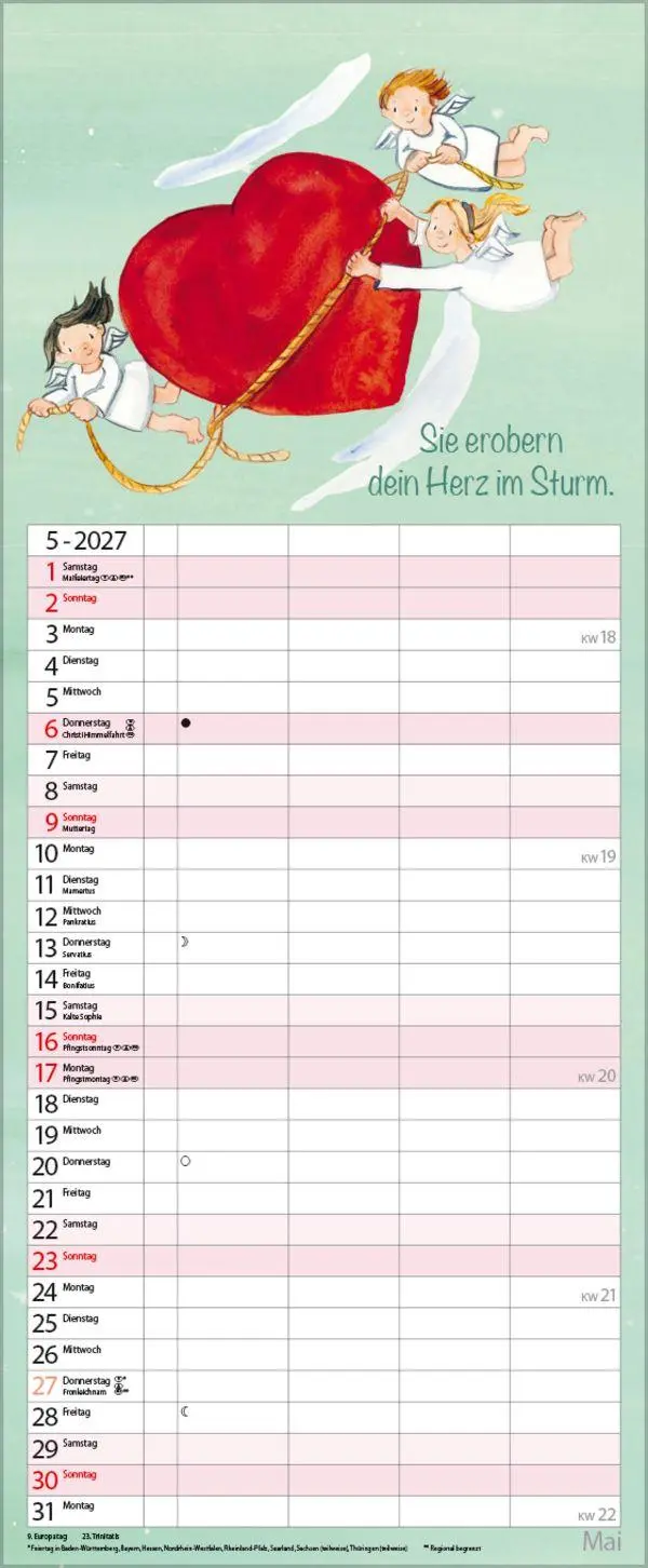 Bild: 9783819301452 | Familientimer Schutzengel 2027 | Verlag Korsch | Kalender | 14 S.