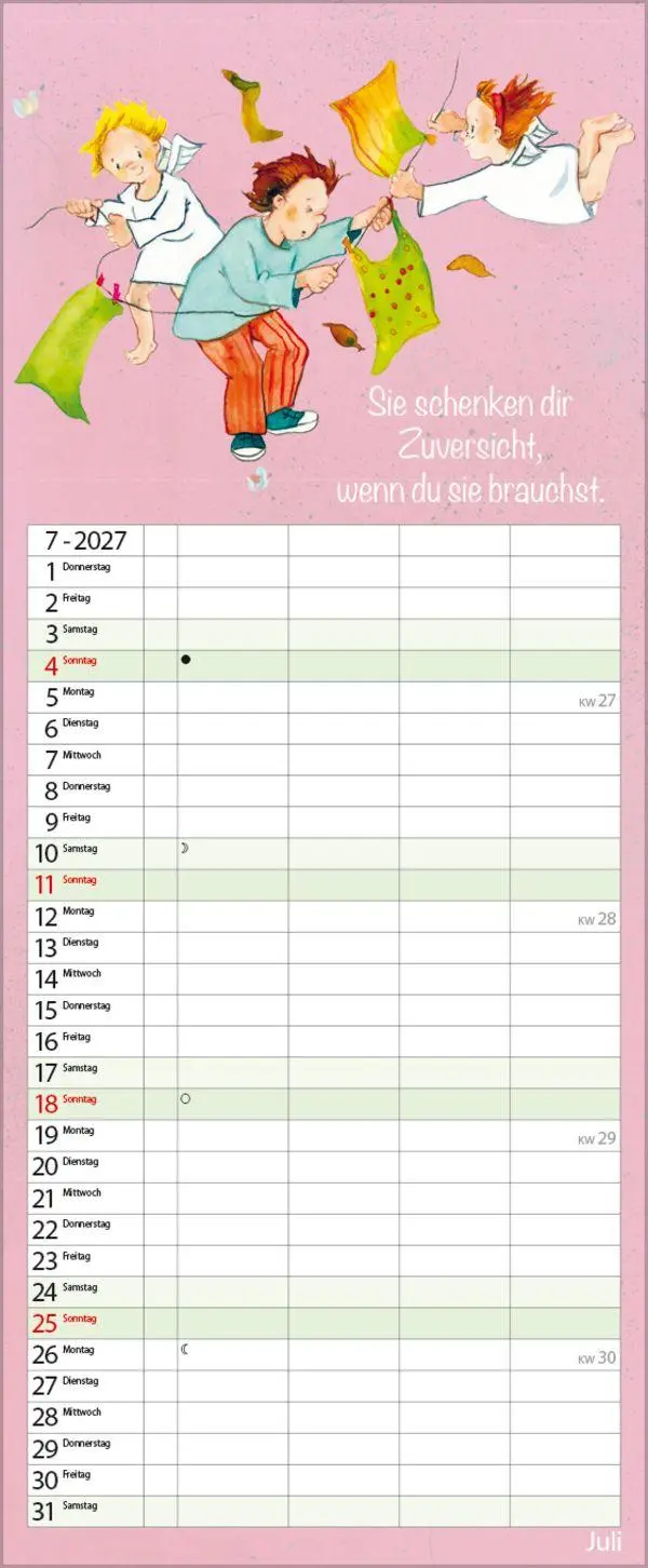 Bild: 9783819301452 | Familientimer Schutzengel 2027 | Verlag Korsch | Kalender | 14 S.