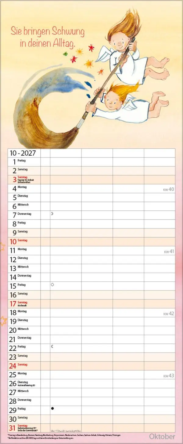 Bild: 9783819301452 | Familientimer Schutzengel 2027 | Verlag Korsch | Kalender | 14 S.