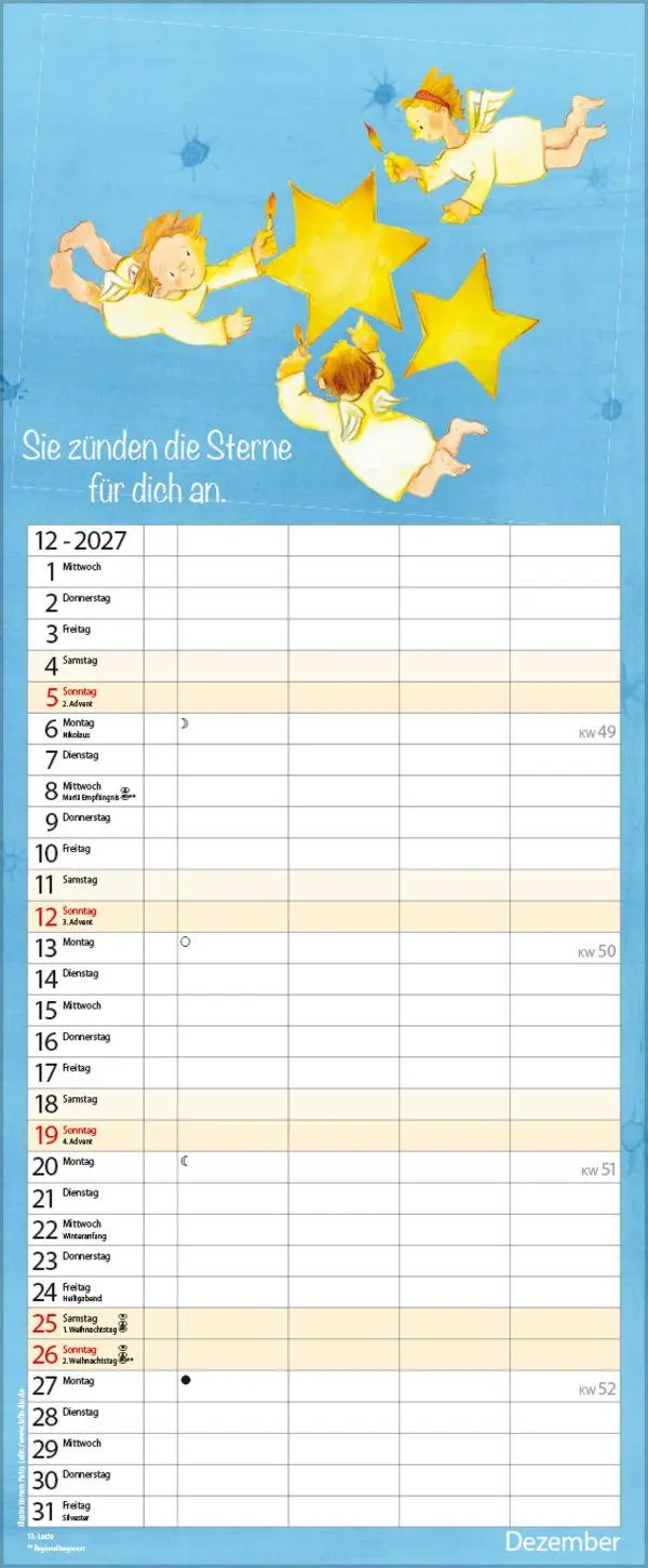Bild: 9783819301452 | Familientimer Schutzengel 2027 | Verlag Korsch | Kalender | 14 S.