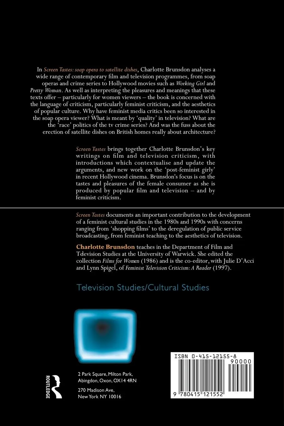 Rückseite: 9780415121552 | Screen Tastes | Soap Opera to Satellite Dishes | Charlotte Brunsdon
