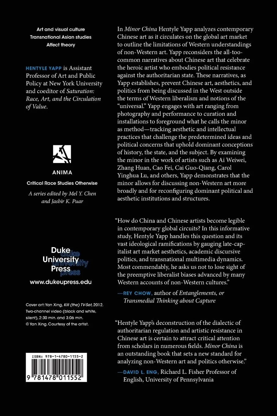 Rückseite: 9781478011552 | Minor China | Method, Materialisms, and the Aesthetic | Hentyle Yapp