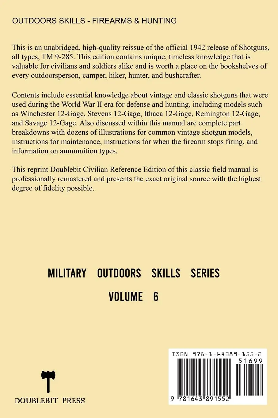Rückseite: 9781643891552 | Shotguns, All Types - TM 9-285 US Army Technical Manual (1942 World...