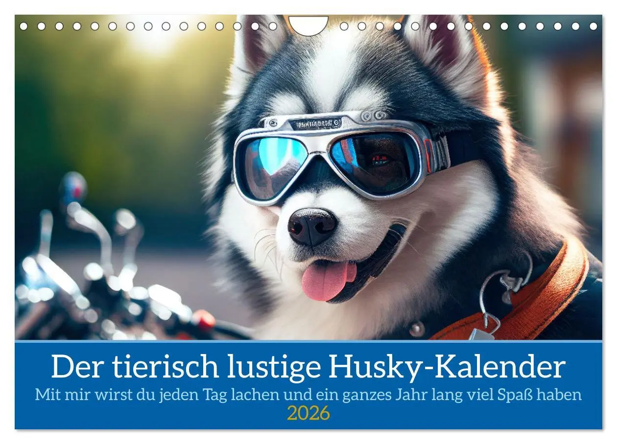 Cover: 9783457331552 | Der tierisch lustige Husky Kalender (Wandkalender 2026 DIN A4...