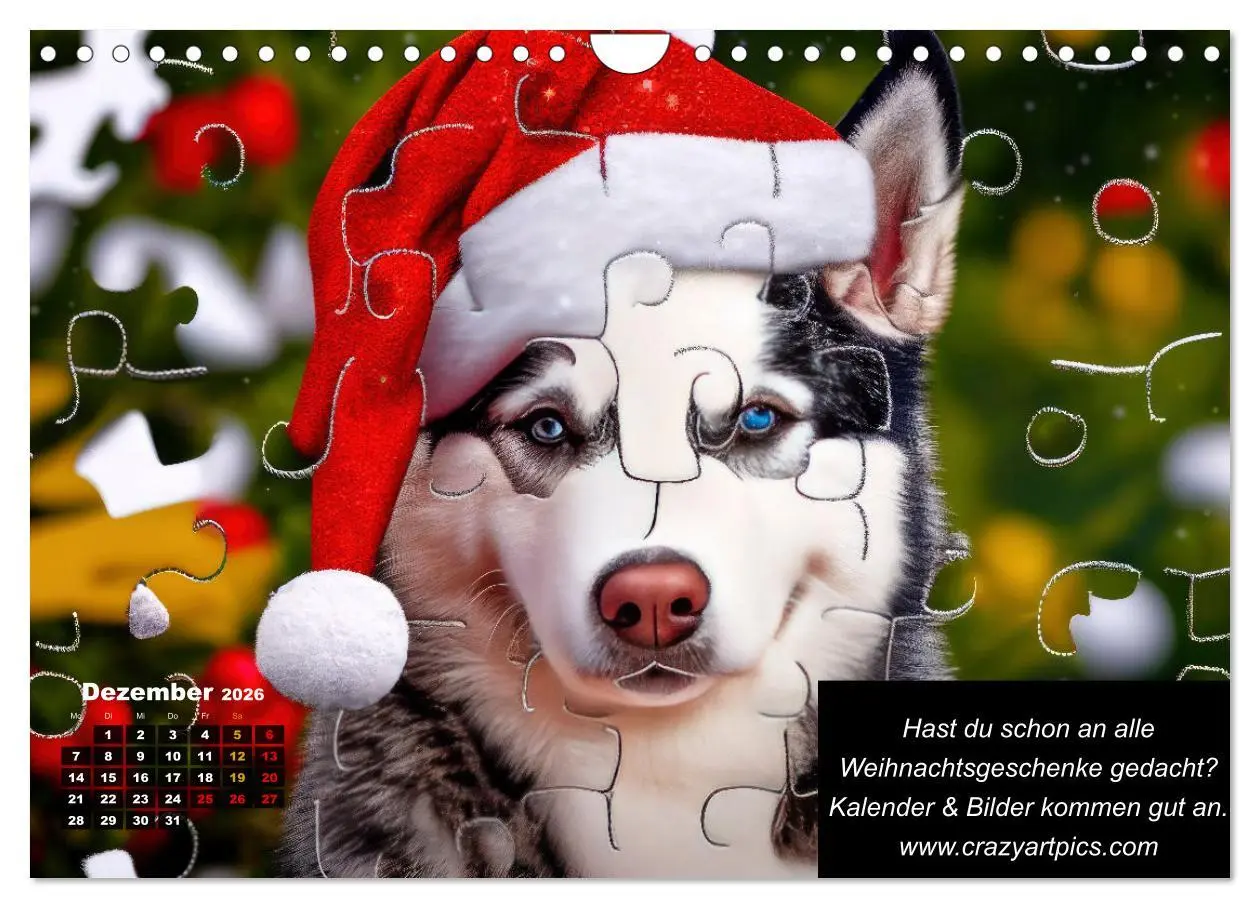 Bild: 9783457331552 | Der tierisch lustige Husky Kalender (Wandkalender 2026 DIN A4...