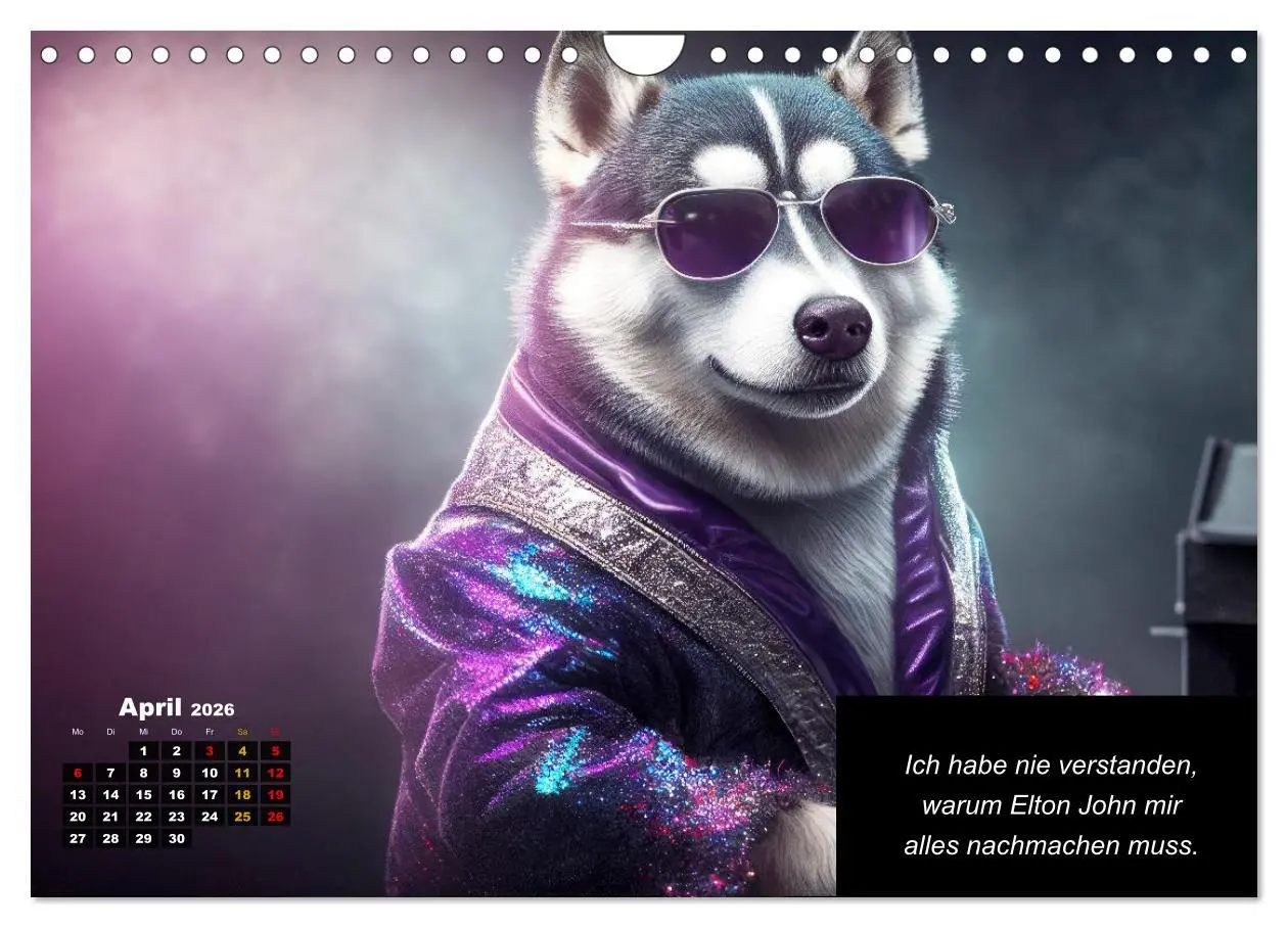Bild: 9783457331552 | Der tierisch lustige Husky Kalender (Wandkalender 2026 DIN A4...