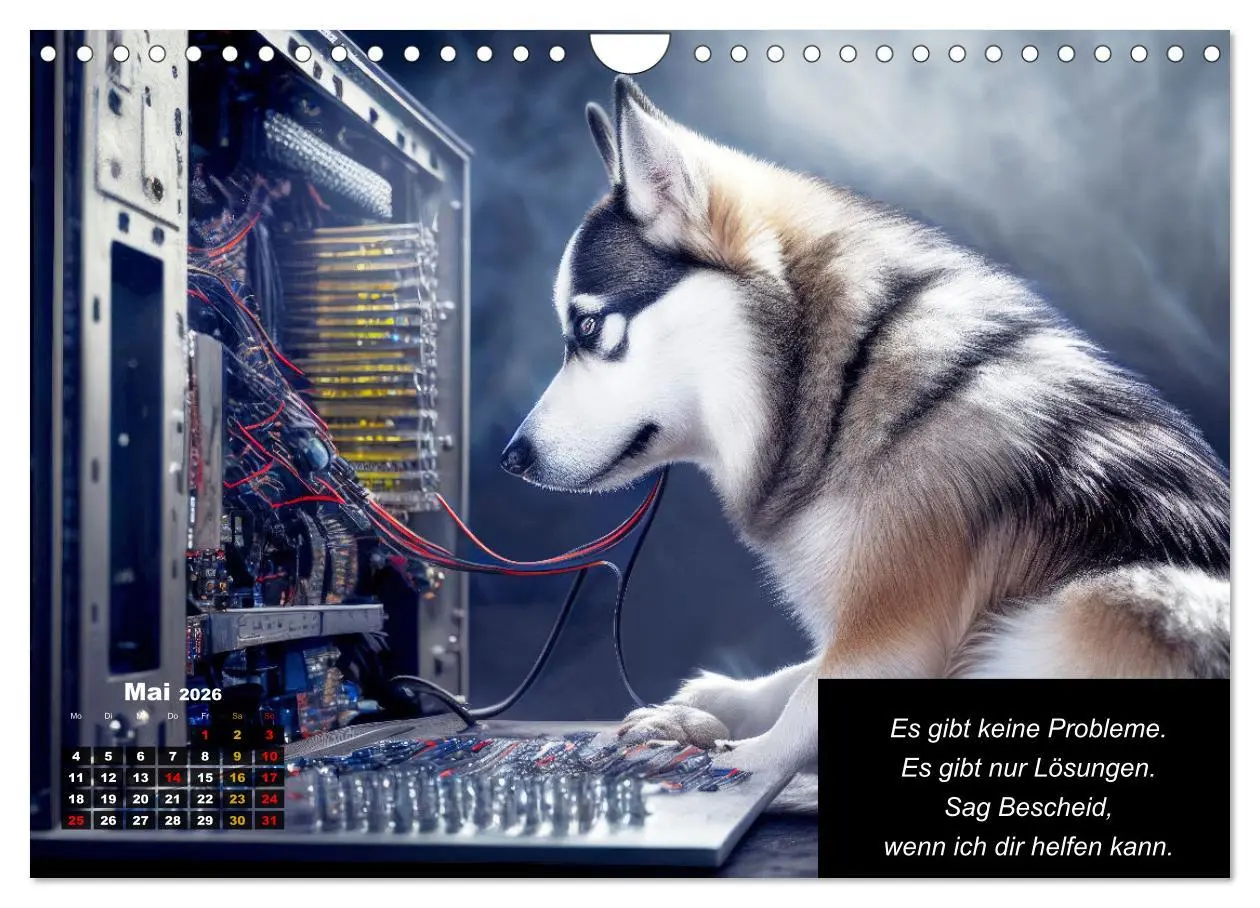 Bild: 9783457331552 | Der tierisch lustige Husky Kalender (Wandkalender 2026 DIN A4...
