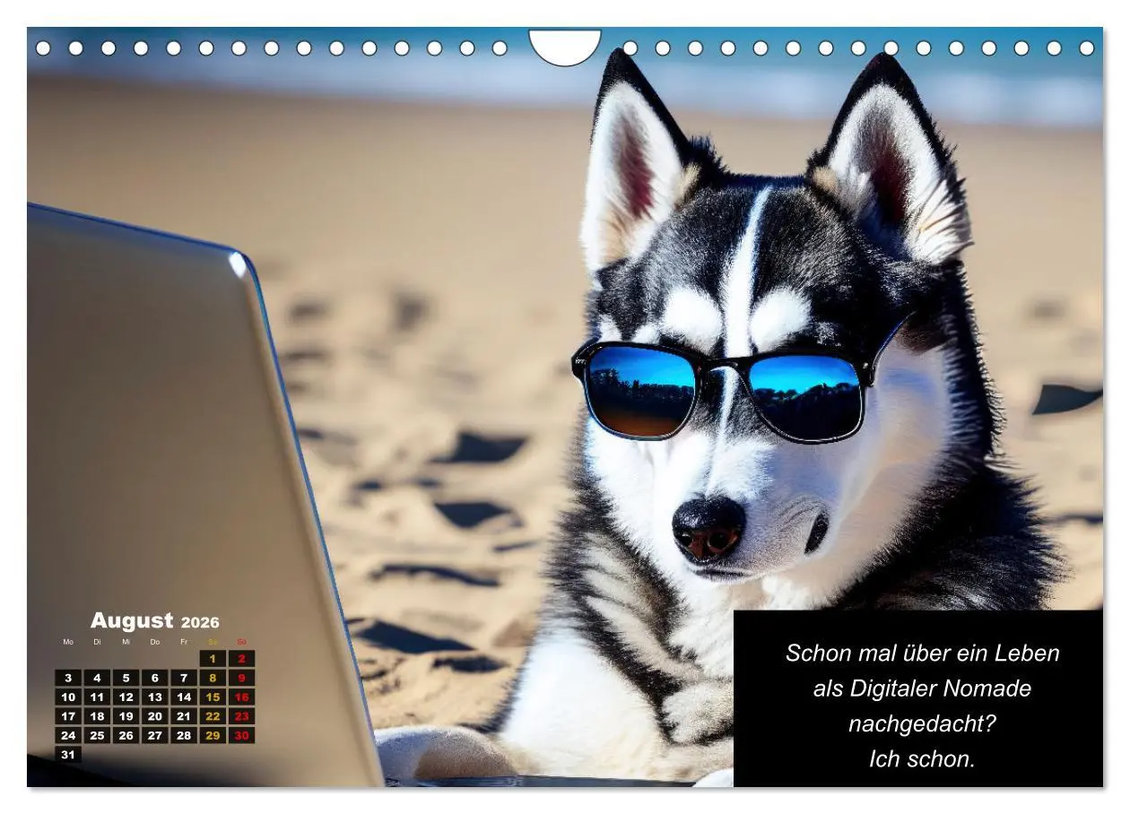 Bild: 9783457331552 | Der tierisch lustige Husky Kalender (Wandkalender 2026 DIN A4...