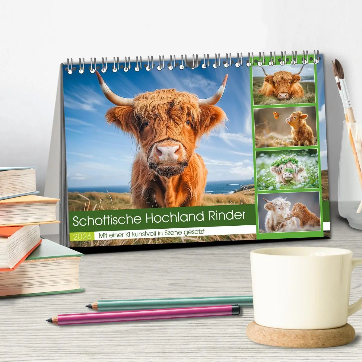 Bild: 9783457401552 | Schottische Hochland Rinder (Tischkalender 2026 DIN A5 quer),...