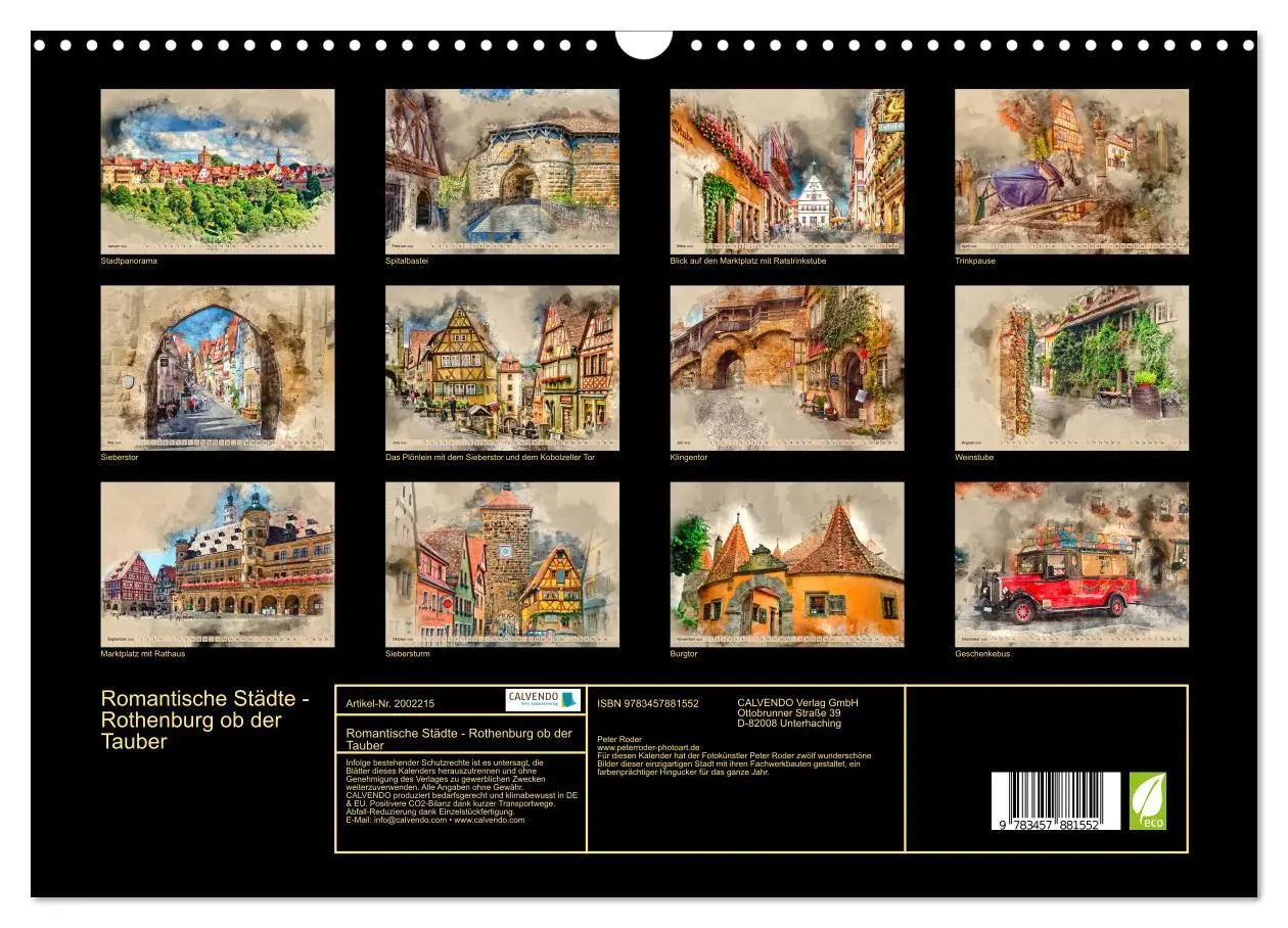 Bild: 9783457881552 | Romantische Städte - Rothenburg ob der Tauber (Wandkalender 2026...