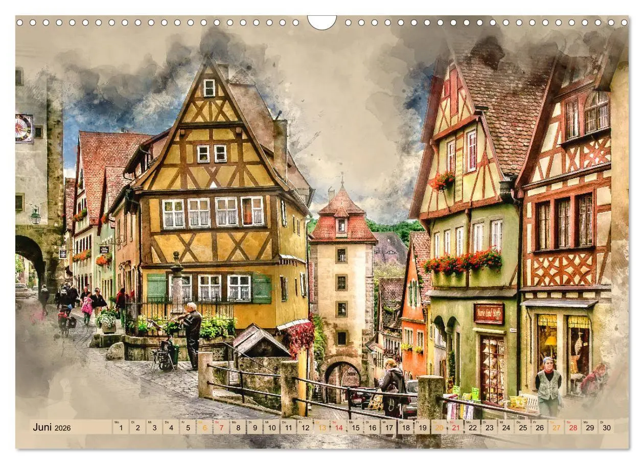 Bild: 9783457881552 | Romantische Städte - Rothenburg ob der Tauber (Wandkalender 2026...
