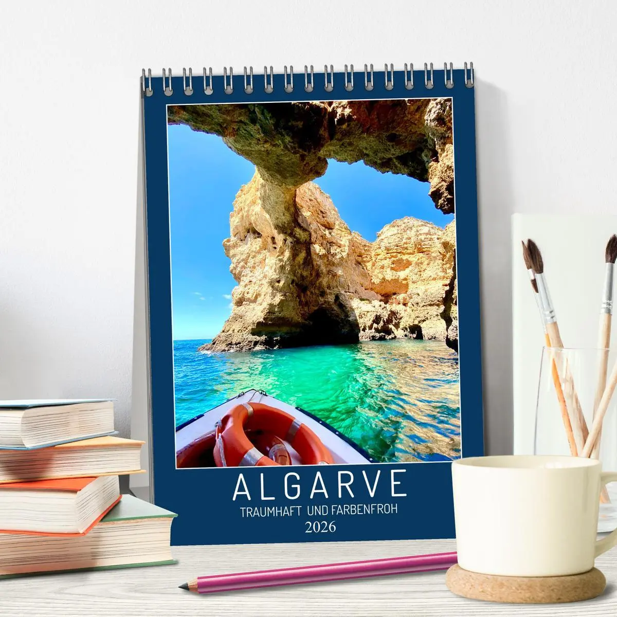 Bild: 9783516351552 | Algarve Traumhaft &amp; farbenfroh (Tischkalender 2026 DIN A5 hoch),...