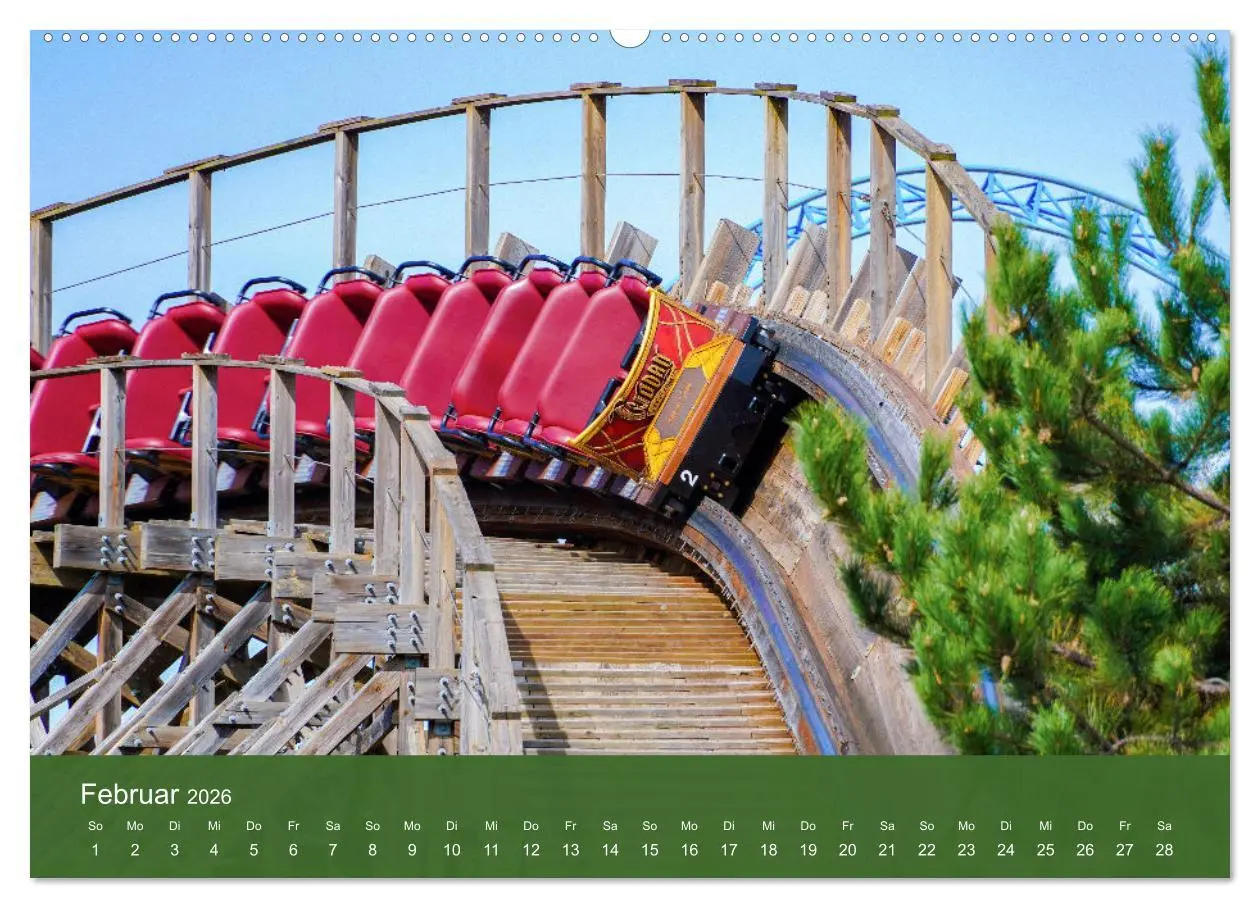 Bild: 9783457251652 | Abenteuer Achterbahn (Wandkalender 2026 DIN A2 quer), CALVENDO...