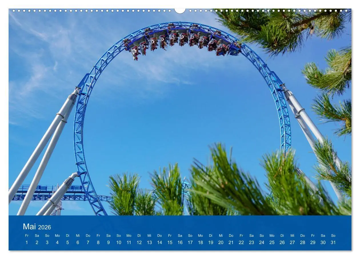 Bild: 9783457251652 | Abenteuer Achterbahn (Wandkalender 2026 DIN A2 quer), CALVENDO...