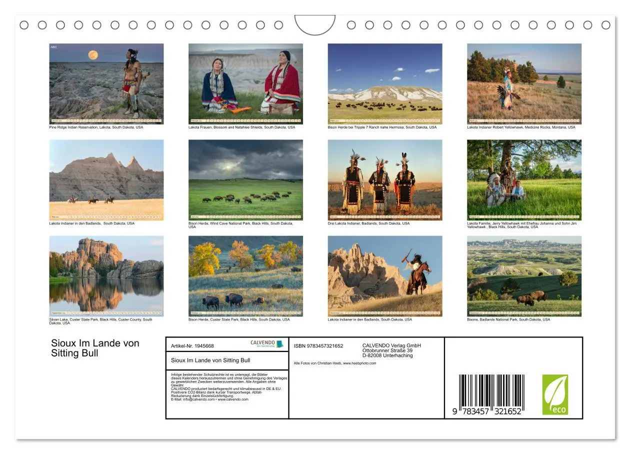Bild: 9783457321652 | Sioux Im Lande von Sitting Bull (Wandkalender 2026 DIN A4 quer),...