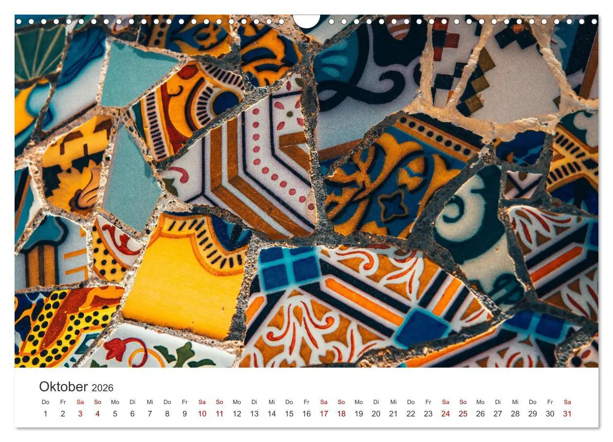 Bild: 9783457561652 | Kunstvolle Mosaike (Wandkalender 2026 DIN A3 quer), CALVENDO...