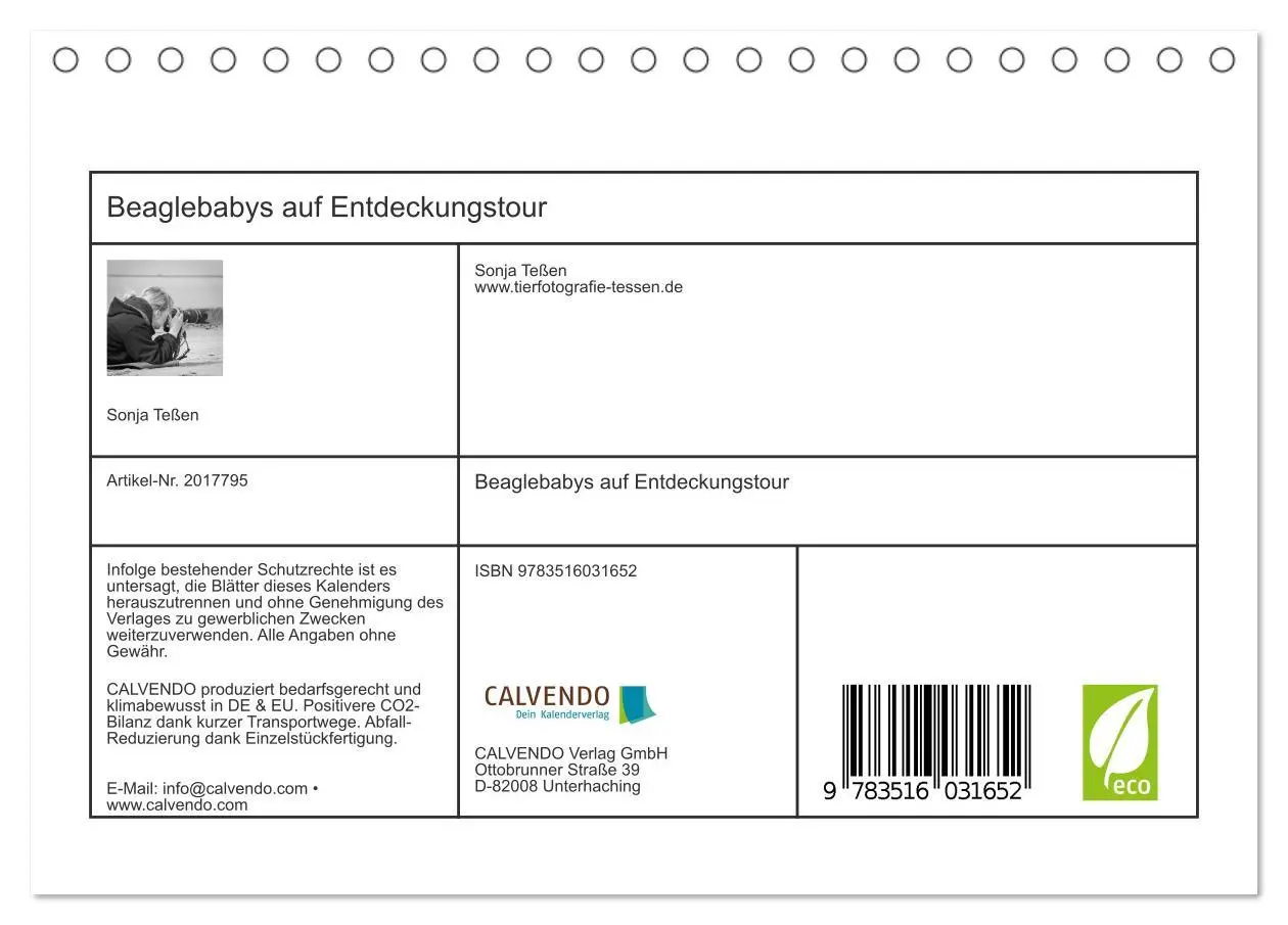 Bild: 9783516031652 | Beaglebabys auf Entdeckungstour (Tischkalender 2026 DIN A5 quer),...