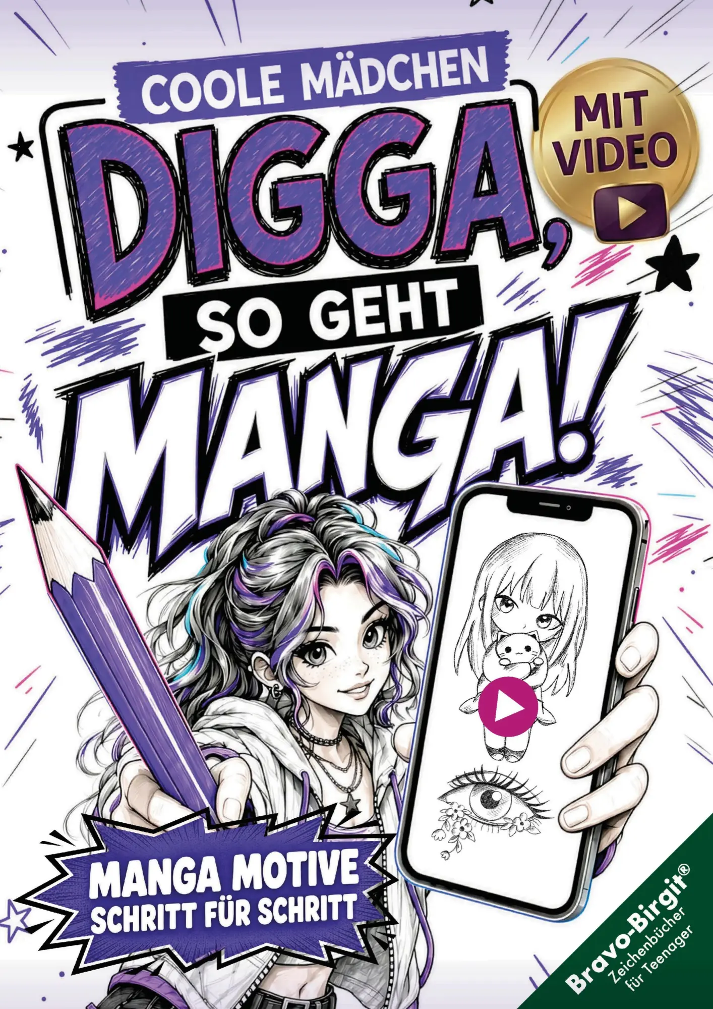 Cover: 9783902821652 | Digga, so geht Manga! Zeichnen lernen mit Videos für Mädchen ab 10...