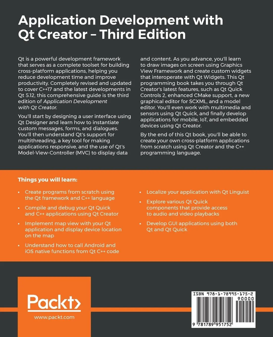 Rückseite: 9781789951752 | Application Development with Qt Creator-Third Edition | Lee Zhi Eng