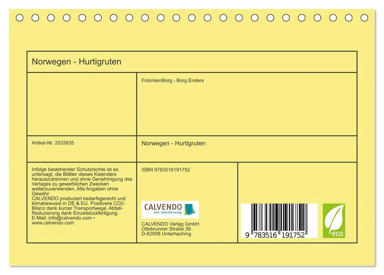 Bild: 9783516191752 | Norwegen - Hurtigruten (Tischkalender 2026 DIN A5 quer), CALVENDO...
