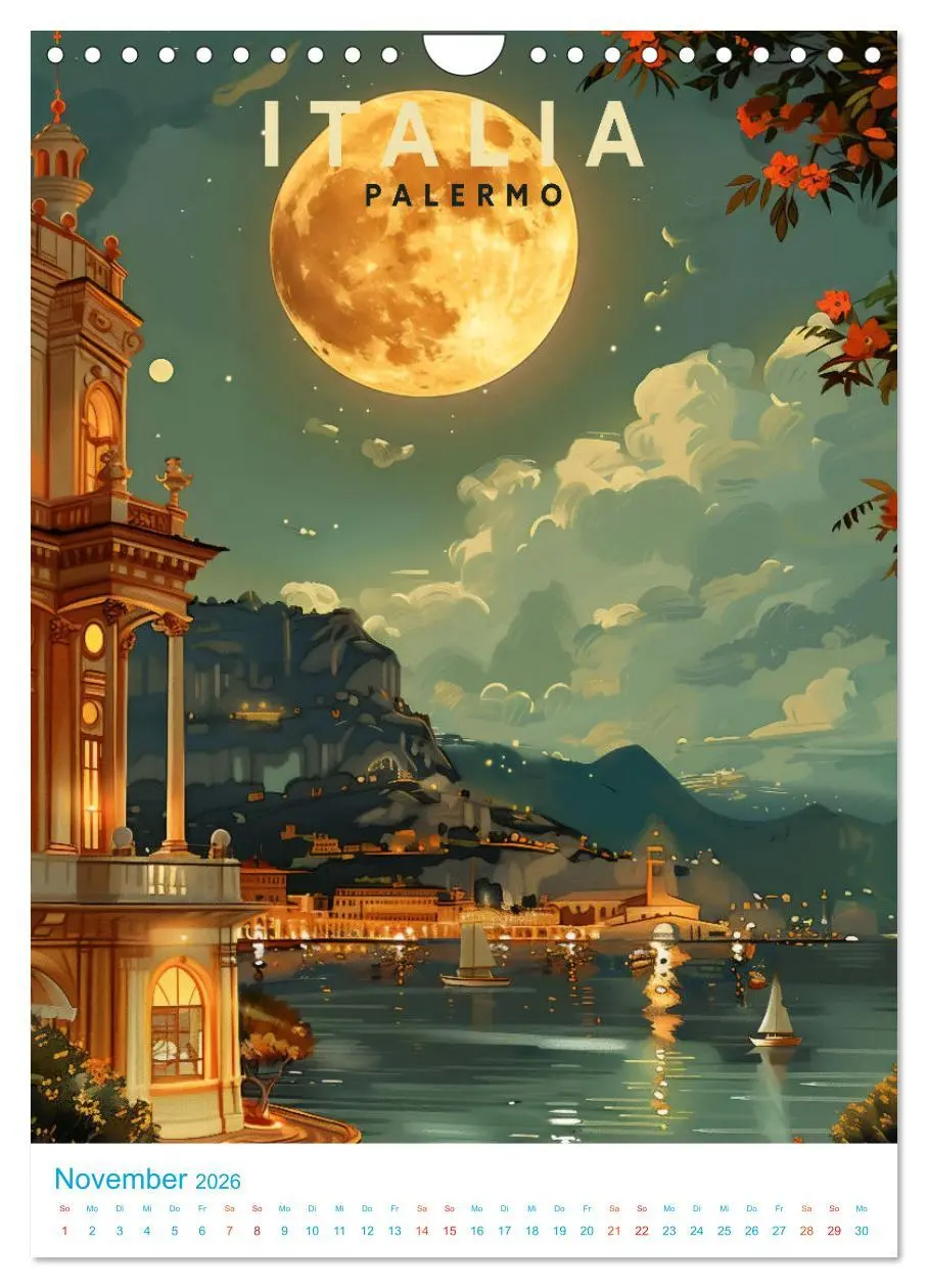 Bild: 9783516261752 | Italien - Old School Poster Style (Wandkalender 2026 DIN A4 hoch),...