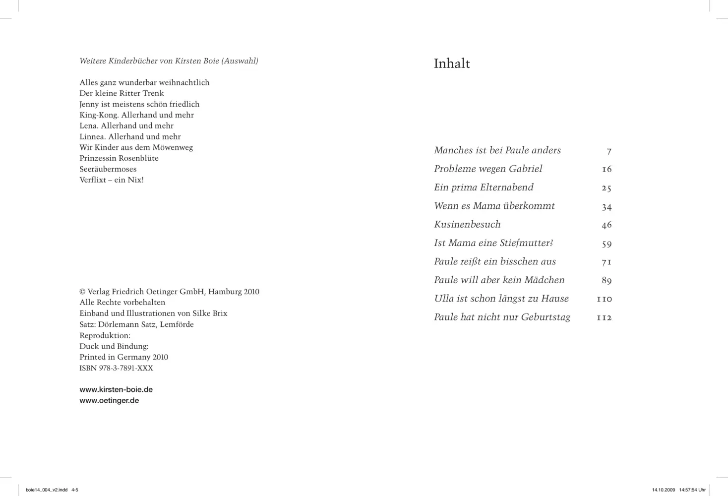 Rückseite: 9783789131752 | Paule ist ein Glücksgriff | Kirsten Boie | Buch | 128 S. | Deutsch