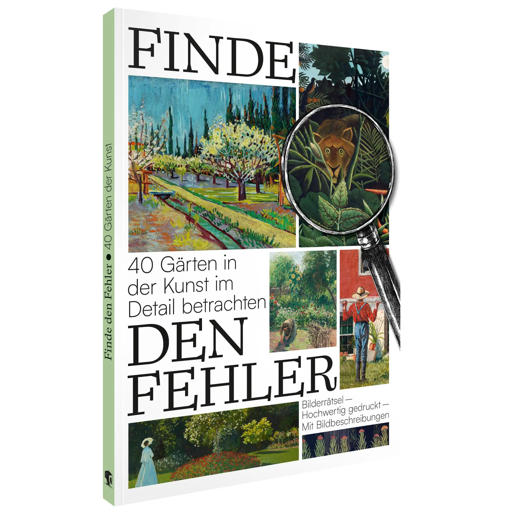 Cover: 9783968491752 | Finde den Fehler - 40 Gärten in der Kunst | Bildersuchrätsel | Buch