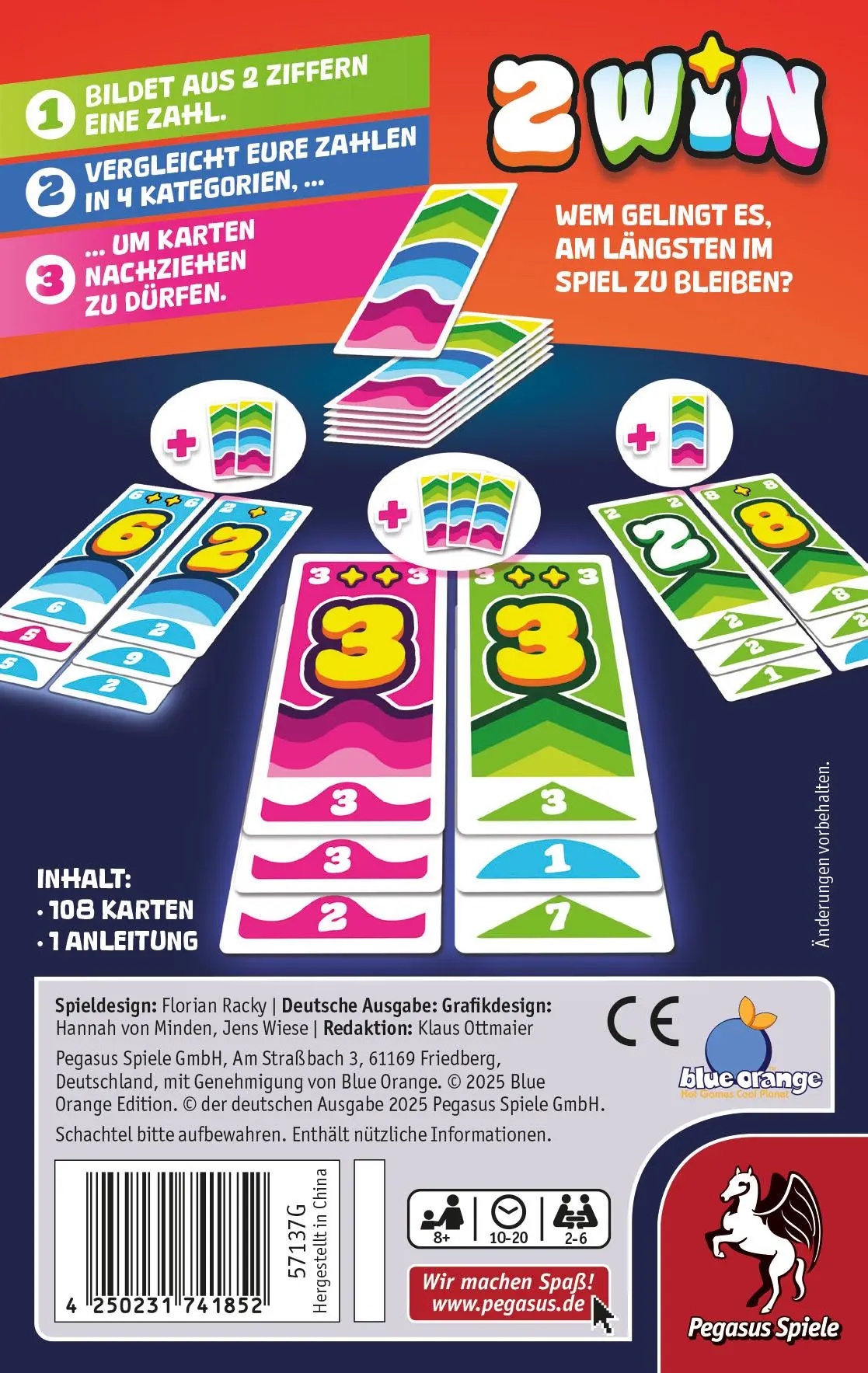 Bild: 4250231741852 | 2 Win | Spiel | 57137G | Deutsch | 2025 | Pegasus Spiele GmbH