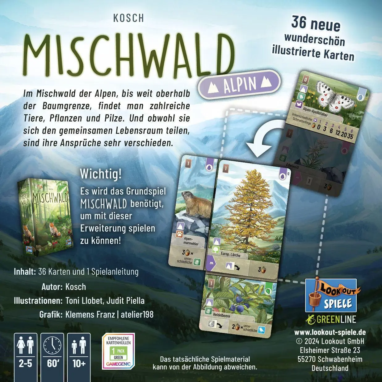Bild: 4260402311852 | Mischwald - Alpin | Kosch | Spiel | Deutsch | 2024 | Asmodee gmbH
