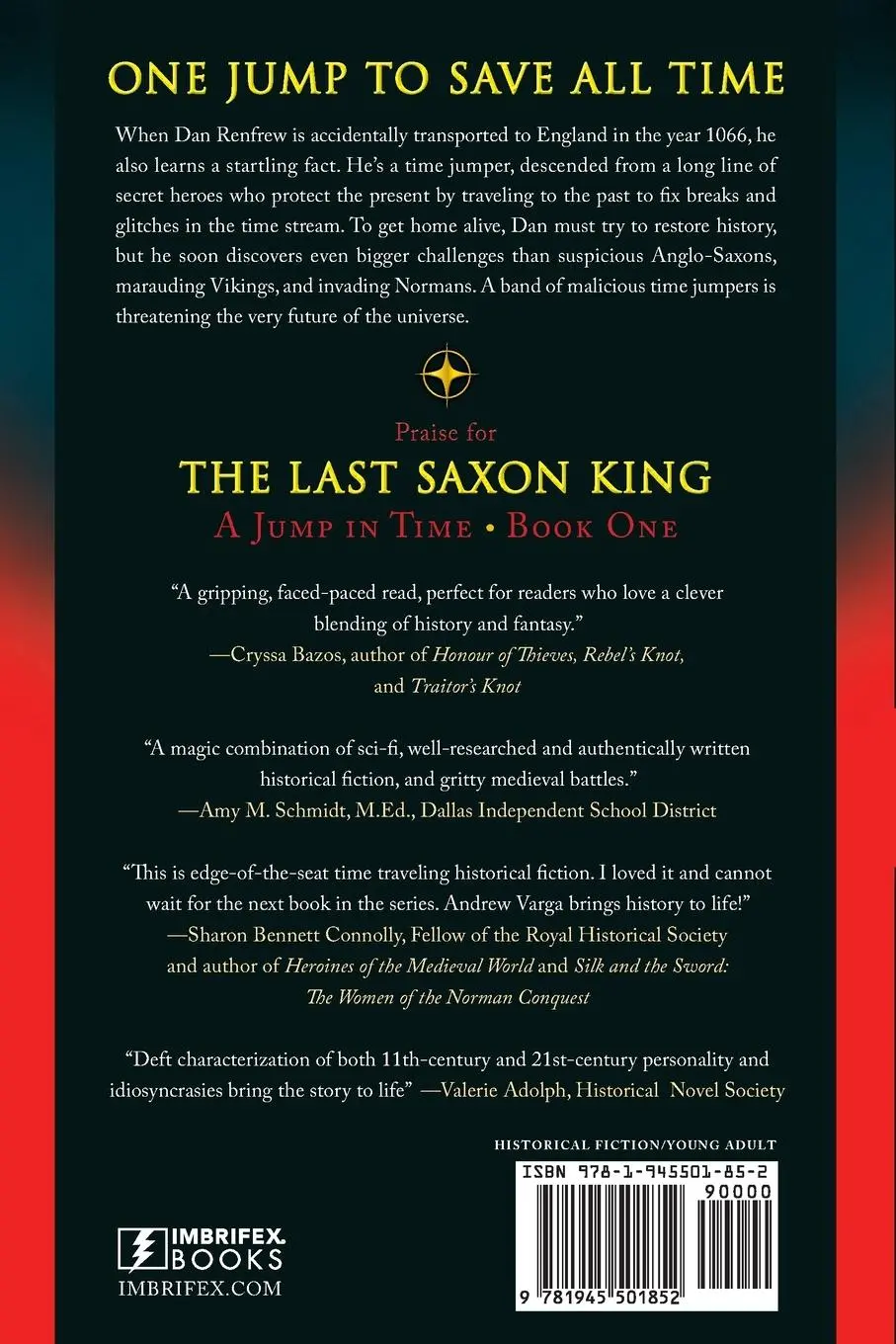 Rückseite: 9781945501852 | The Last Saxon King | A Jump in Time Novel, Book One | Andrew Varga