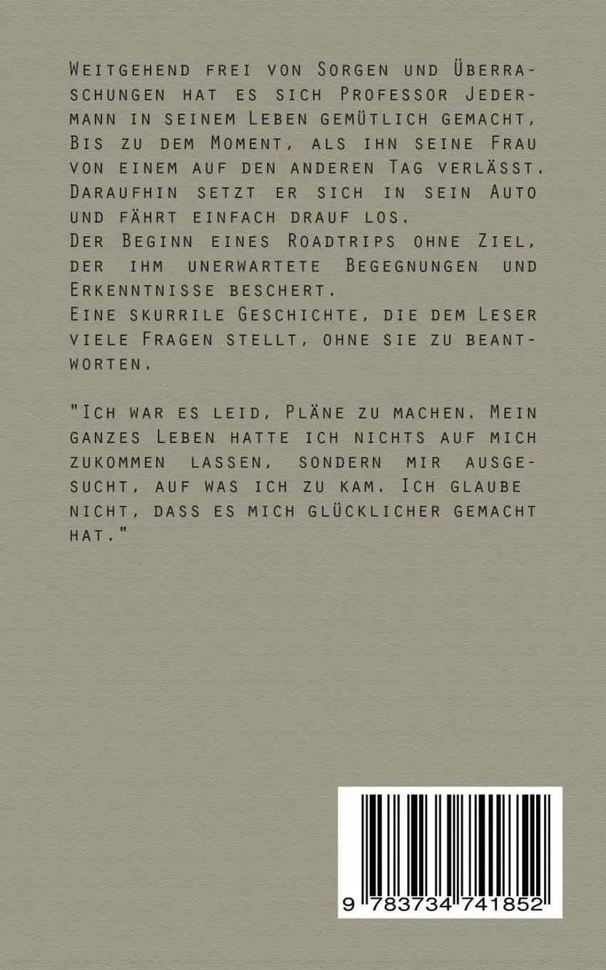 Rückseite: 9783734741852 | Die Erkenntnisse des Professor Jedermann | Christopher Steigerwald