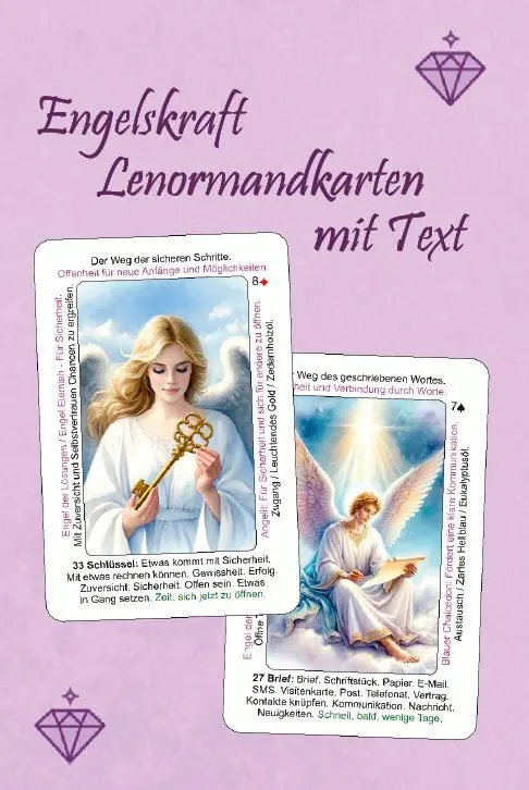 Cover: 4260399371952 | Engelskraft Lenormandkarten mit Text | Angelina Schulze | Taschenbuch