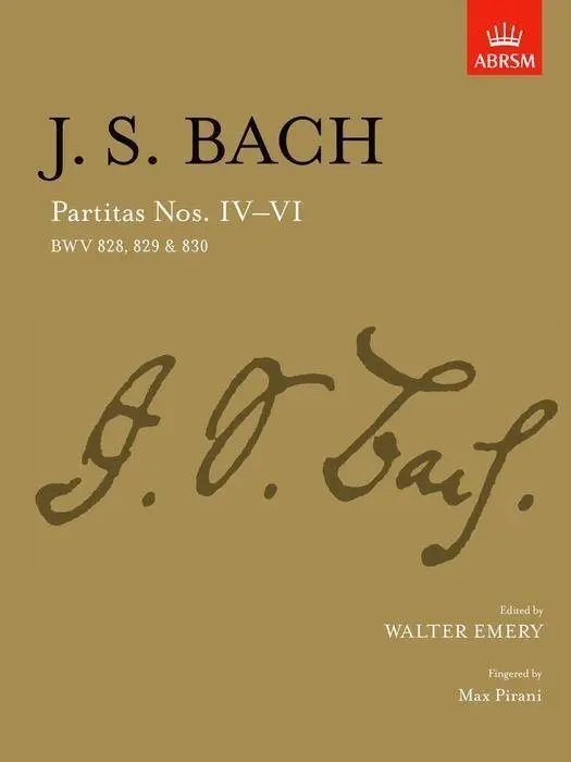 Cover: 9781854721952 | Partitas - Nos. IV-VI | BWV 828-830 | Johann Sebastian Bach | Buch