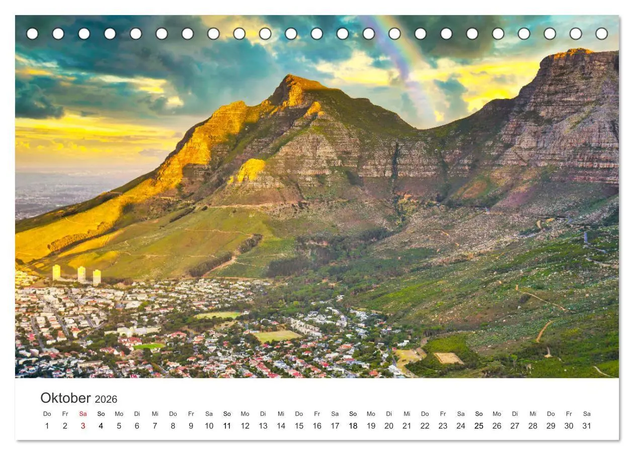 Bild: 9783457911952 | Bezauberndes Südafrika (Tischkalender 2026 DIN A5 quer), CALVENDO...