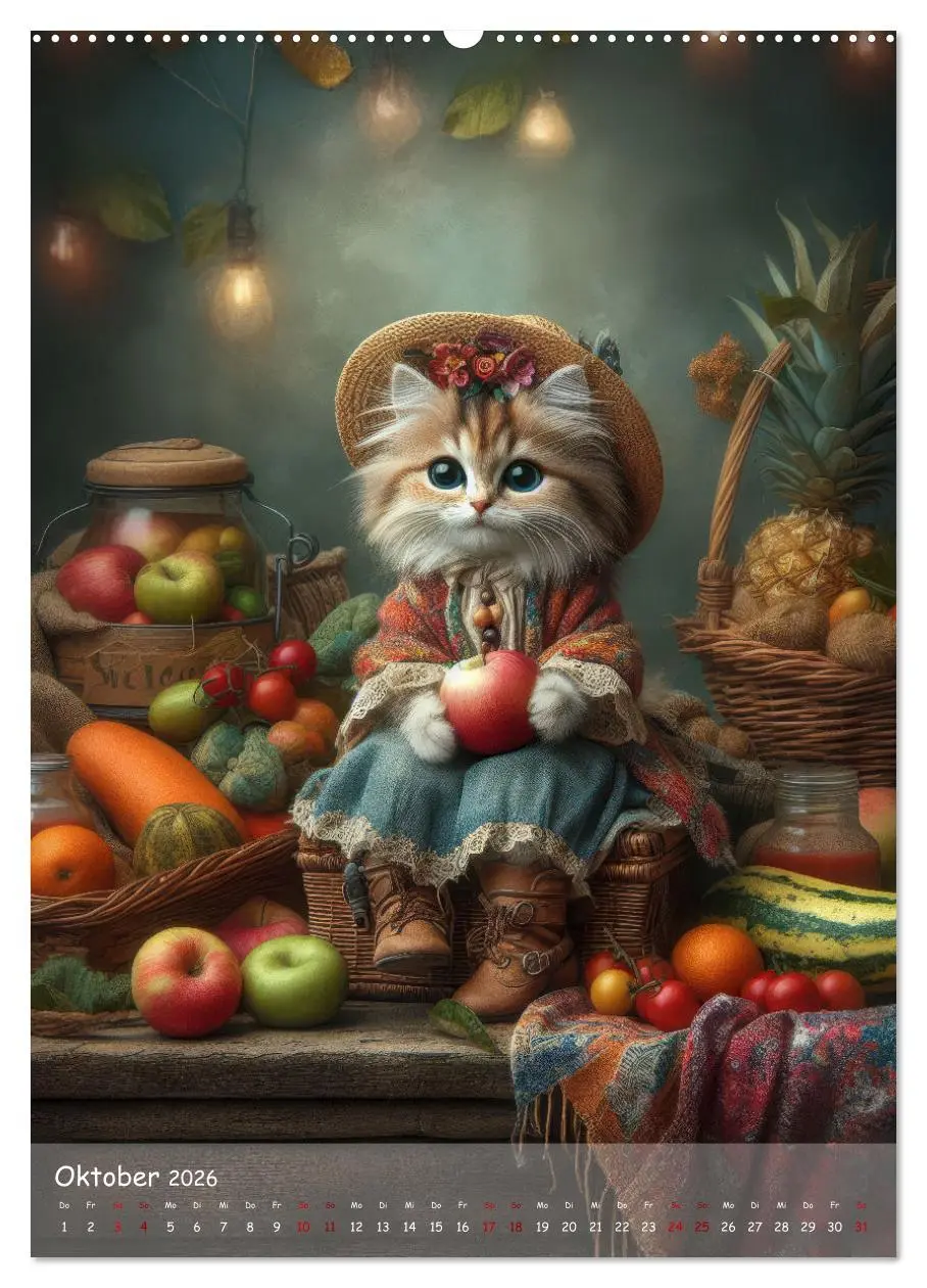 Bild: 9783516241952 | Katzen im Boho-Look - Ein Jahr voller Vielfalt und Charme mit...